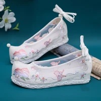xinhuaease summer new antique hanfu shoes yarn peach embroidered chinese traditional style oriental womens ancient pink white