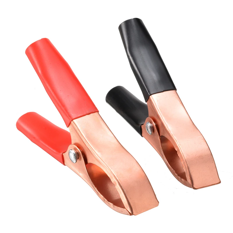 10 шт. 30A красный черный зажим автомобиля с формой крокодила большая Зажимная сила