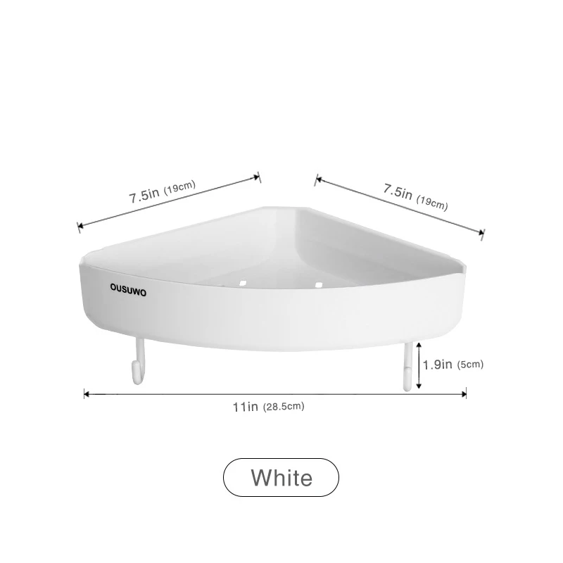 

NEW APS High Quality Bathroom Drain Rack Toilet Free Perforated Plastic Storage Basket Triangle Suction Cup Wash Storage Rack