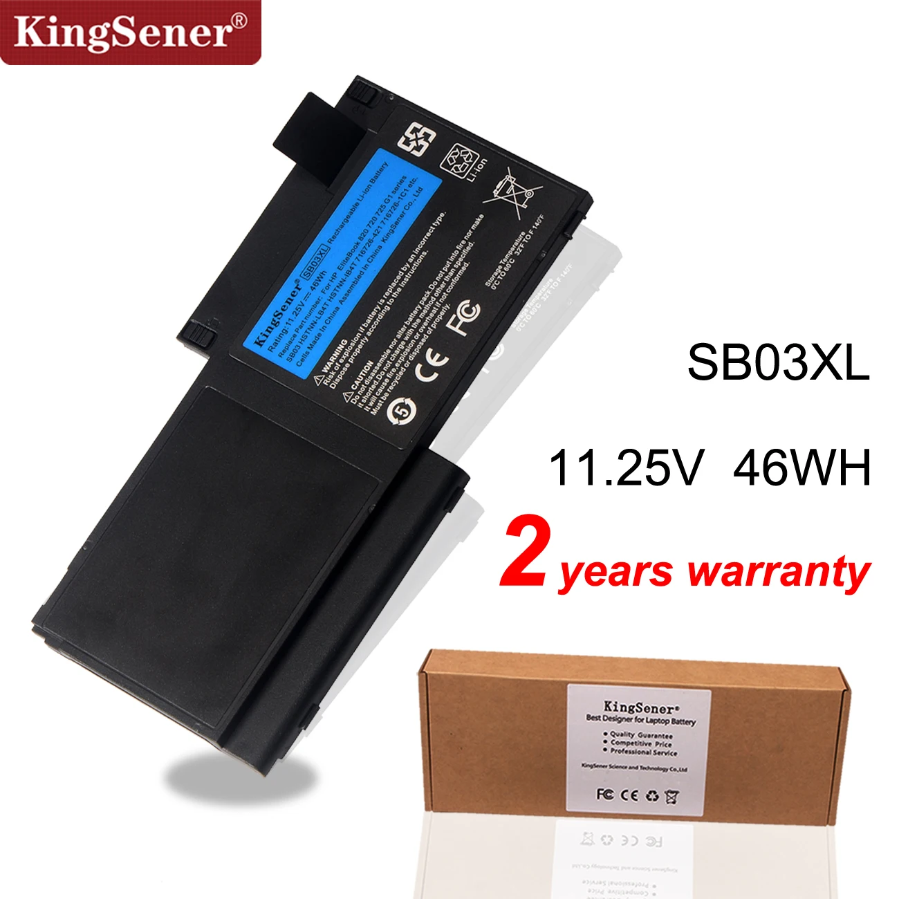 Bateria Kingsener para hp Elitebook Sb03xl 820 720 725 g1 g2 Hstnn-ib4t 7167261c1 Hstnn-lb4t Sb03046xl 717378001 11.25v 46wh