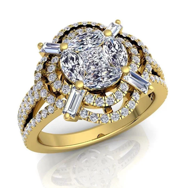 

Milangirl Delicate 3 Colors Ladies Fashion Ring for Women Wedding Jewelry Cubic Zircon Crystal Ring Bague Femme Anillos Mujer