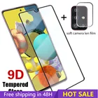 Закаленное стекло 9D высокой четкости 2 в 1 для Samsung A51 A71 5G A41 A31 A21S A11 A01, пленка для объектива на Galaxy A50 A70 A40 A30S A20 A10