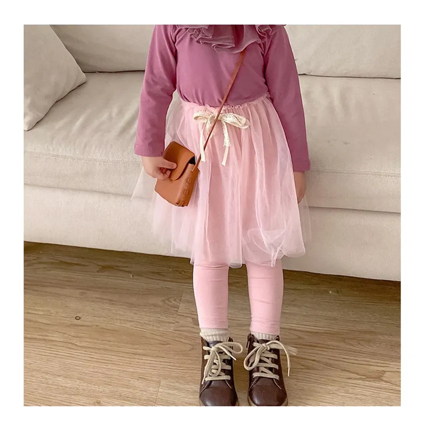 Осенняя детская одежда плинтусы для девочек леггинсы из двух частей с имитацией