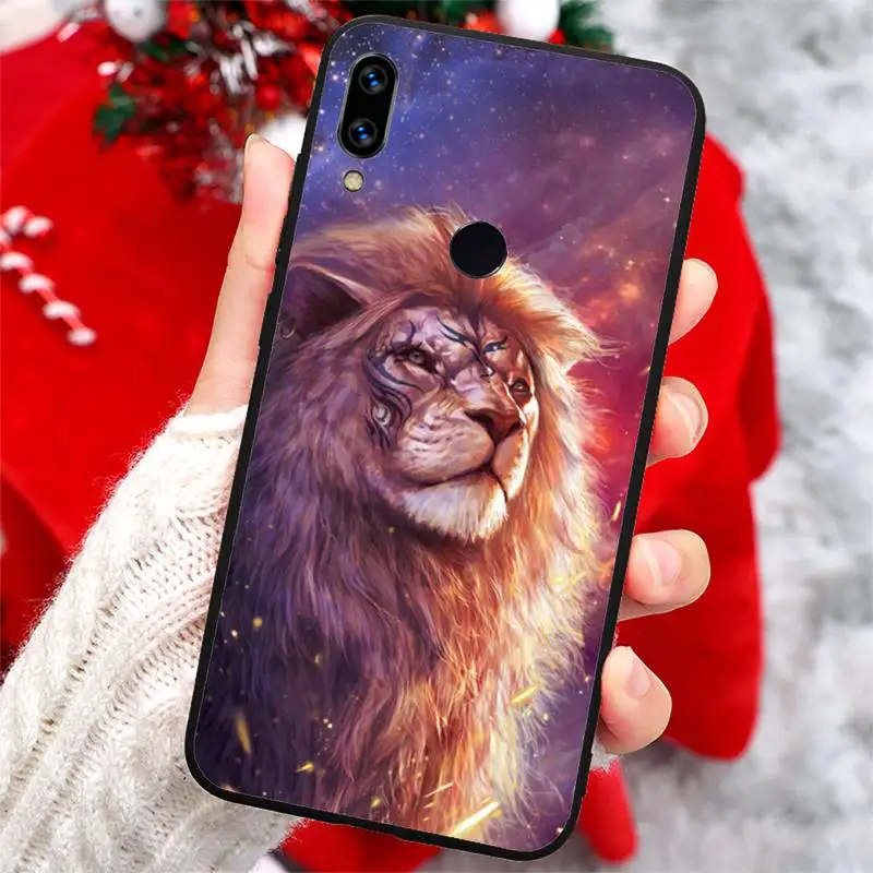 

Ferocious tiger lion Animal art Phone Case For Xiaomi Redmi note 7 8 9 t k30 max3 9 s 10 pro lite