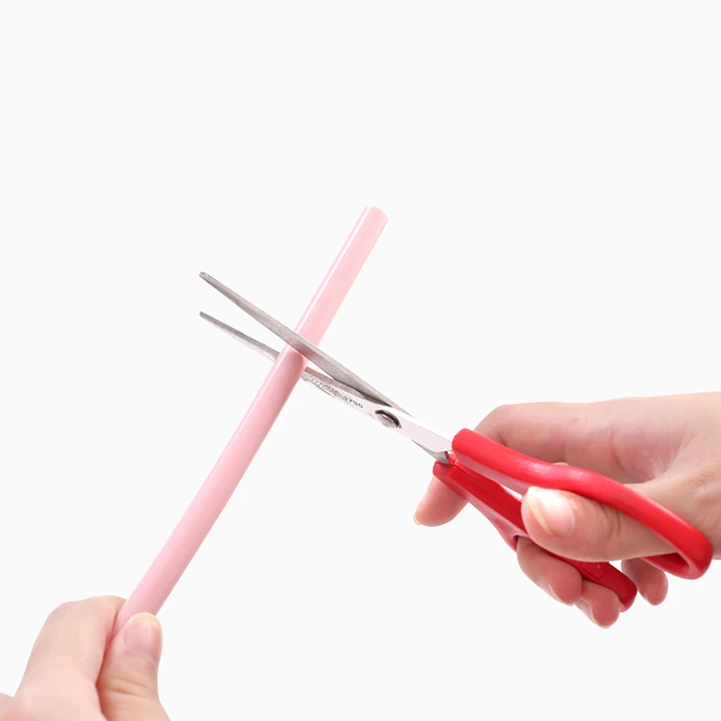 Многоразовые силиконовые соломинки для питья гибкие большого размера 6