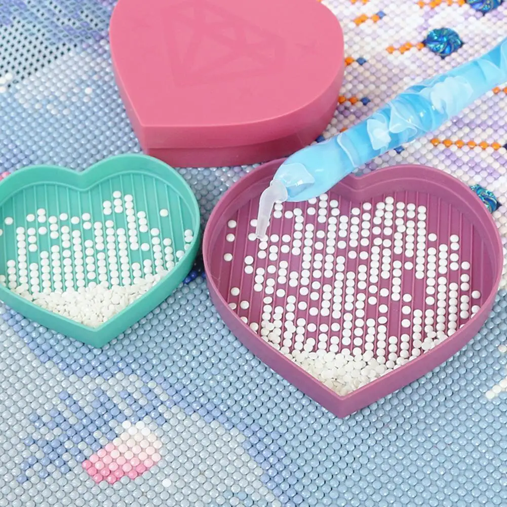 

Variety Multi-functional Diy Sets Heart-shaped Diamond Embroidery Plate Accessories Tool Kits V6z4