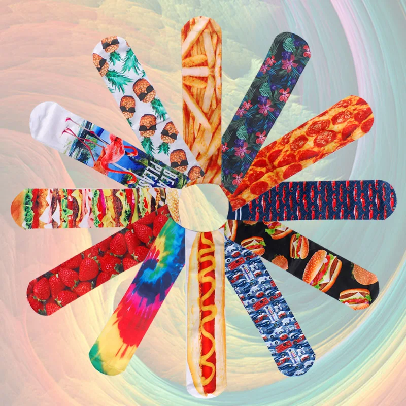 Симпатичные носки с двусторонним 3D принтом хот дог клубника Фламинго гамбургер