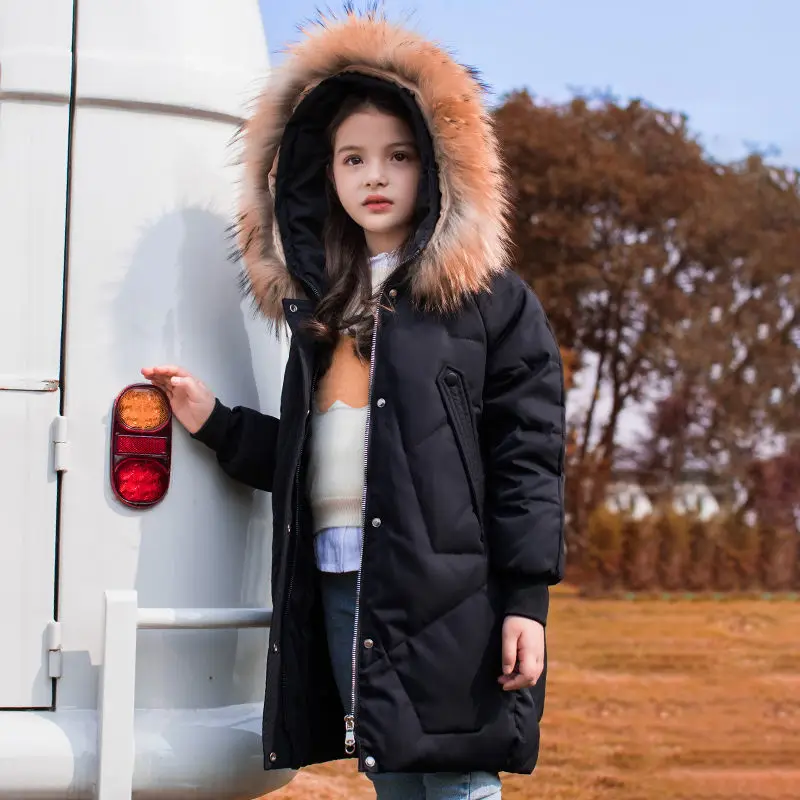 Новинка 2021 зимнее пальто для девочек Детский пуховик утепленный детский средней