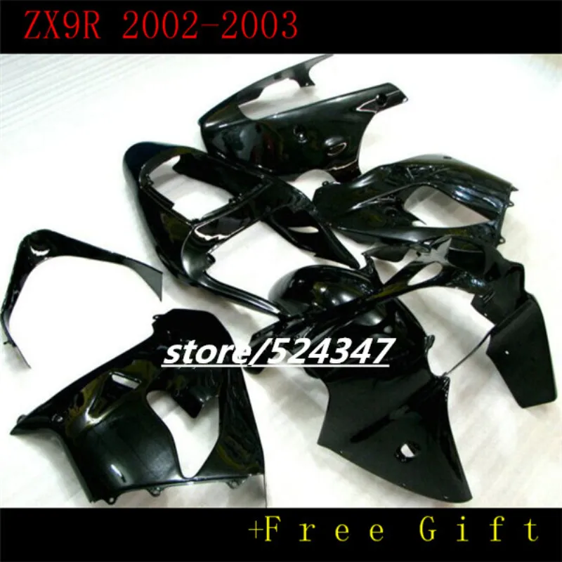

For ABS Kawasaki ZX9R 2002 2003 black gold 02-03 Ninja zx-9r 2002-2003 zx-9r 02 03 ABS Fairing Set Plastic