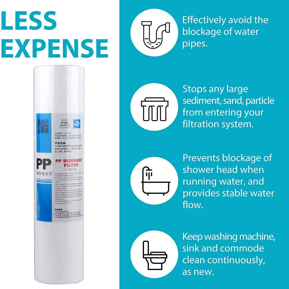 5-микронный полипропиленовый фильтр для осадка Сменный воды фильтрующий