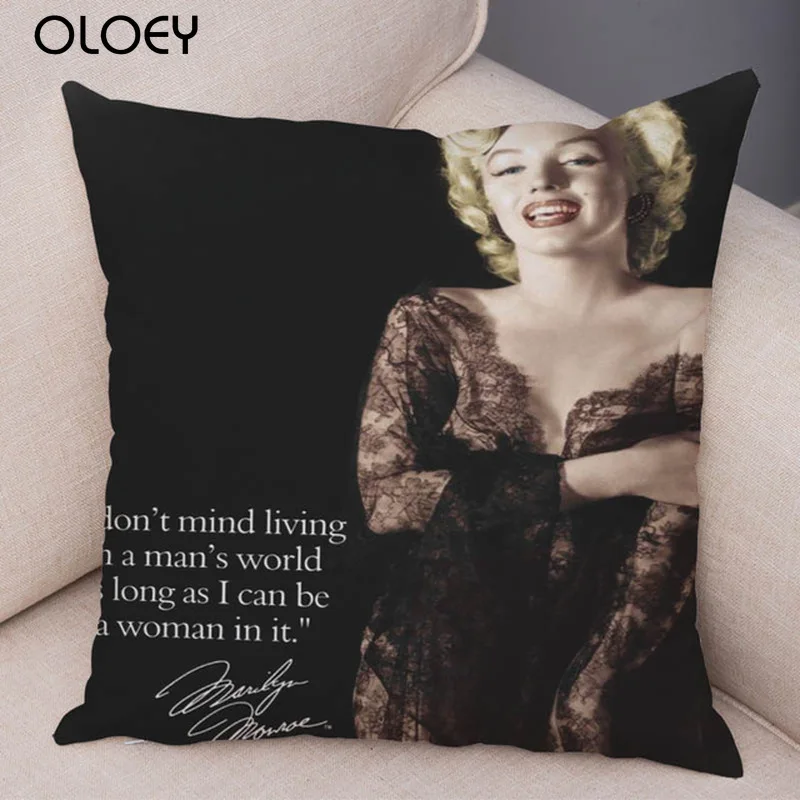 Мексиканский стиль Chicano Мэрилин Монро квадратная Мягкая Наволочка из полиэстера