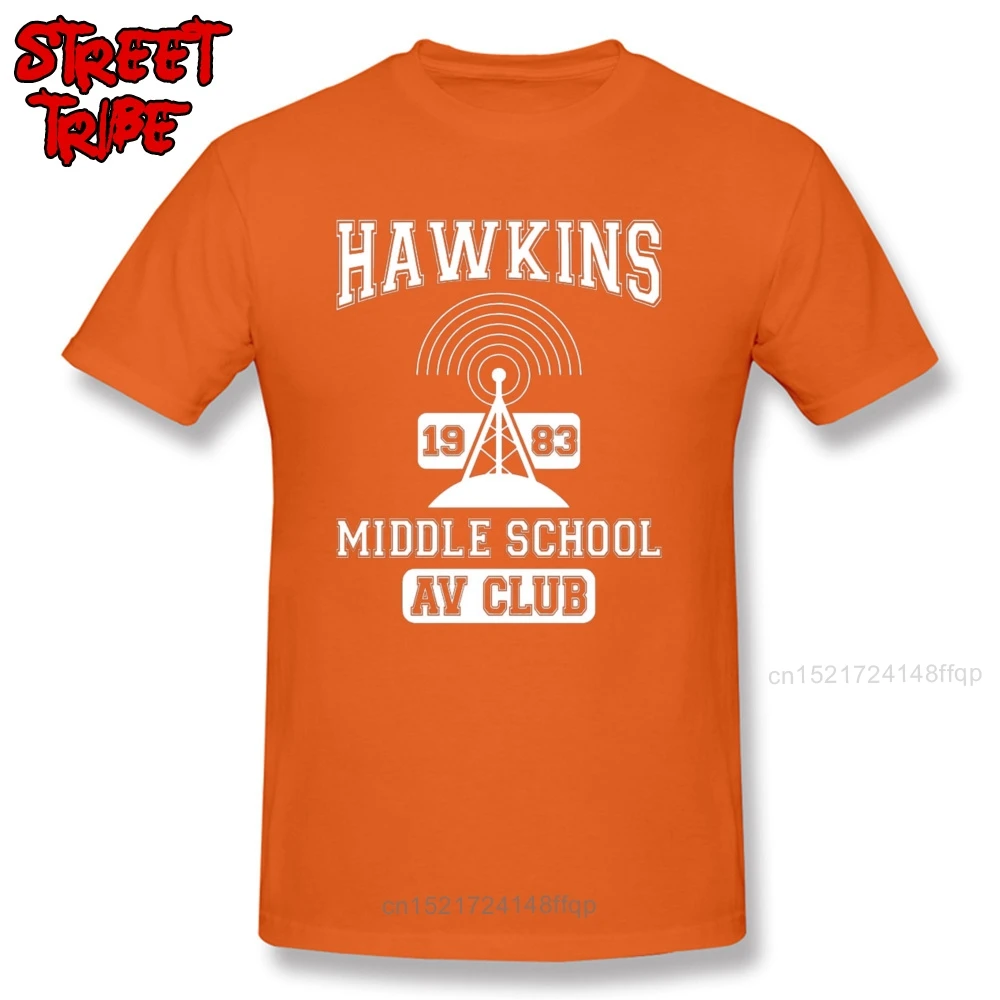 Странные Вещи футболка для мужчин Hawkins Middle School Club Футболка 2019 одежды с буквенными