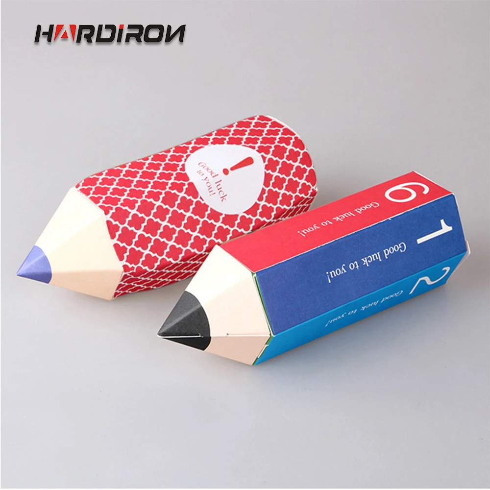 

HARDIRON Creative Cartoon Pencil Style Candy Gifts Boxy Box Spot Kraft Paper Snack Packaging Color Packaging Box Gift Bag