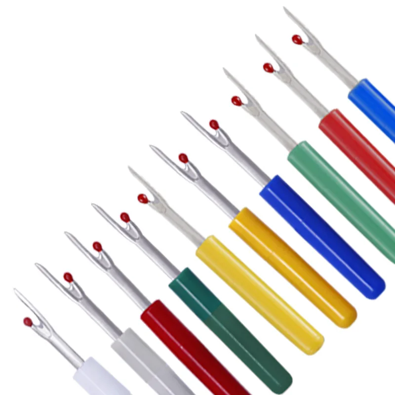 

10PCS Plastic Handle Craft Thread Cutter Seam Ripper Stitch Unpicker Sewing Tool Cross-Stitch Sewing Thread Remover