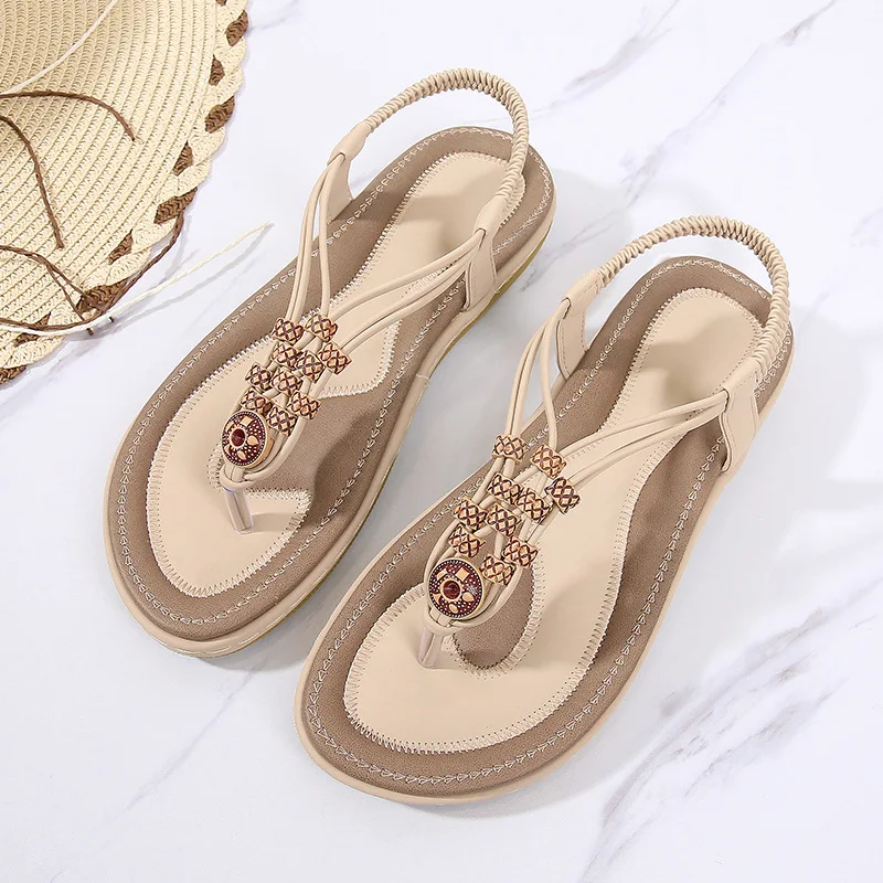 

Fashion 2021 Summer Ladies Flip-Flops Sandals Buckle Strap Flat Women's Platform Gladiator Open Toe Roman Street Shoes Female