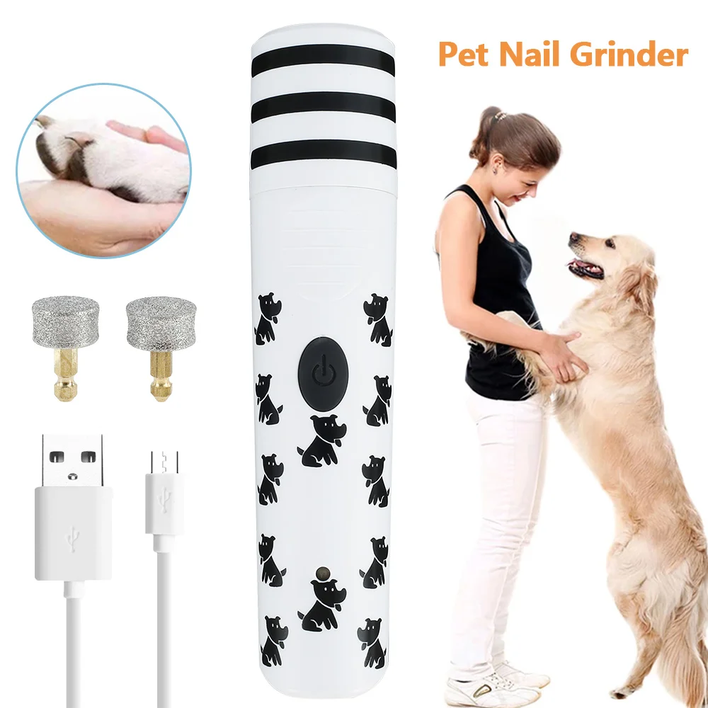 

Электрические кусачки для ногтей собак, Шлифовальные машинки для ногтей, перезаряжаемые тихие ногти для кошек и лап с USB-зарядкой, Уход за но...