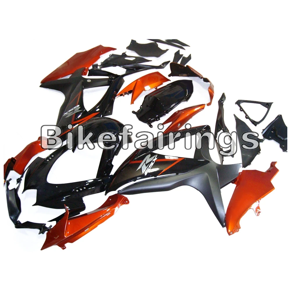 

Полностью оранжевый черный корпус подходит для Suzuki 08 09 10 GSXR600 GSXR750 K8 2008 2009 2010 ABS пластиковые крышки под давлением