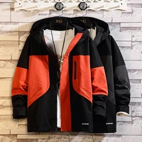 korea fashion 2021 spring autumn black red patchwork baseball uniform jacket mens streetwear bomber clothes oversize
