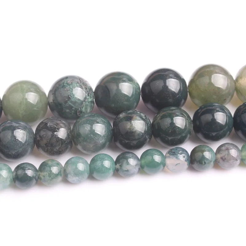 Модные натуральные ювелирные изделия Lan Li зеленые водные Агаты камни бусины