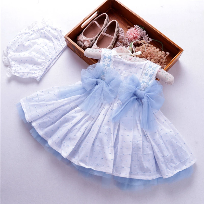 summer toddler baby girl dress wedding blue spanish ball gown dresses kids vintage clothes frock cotton children boutiques | Детская