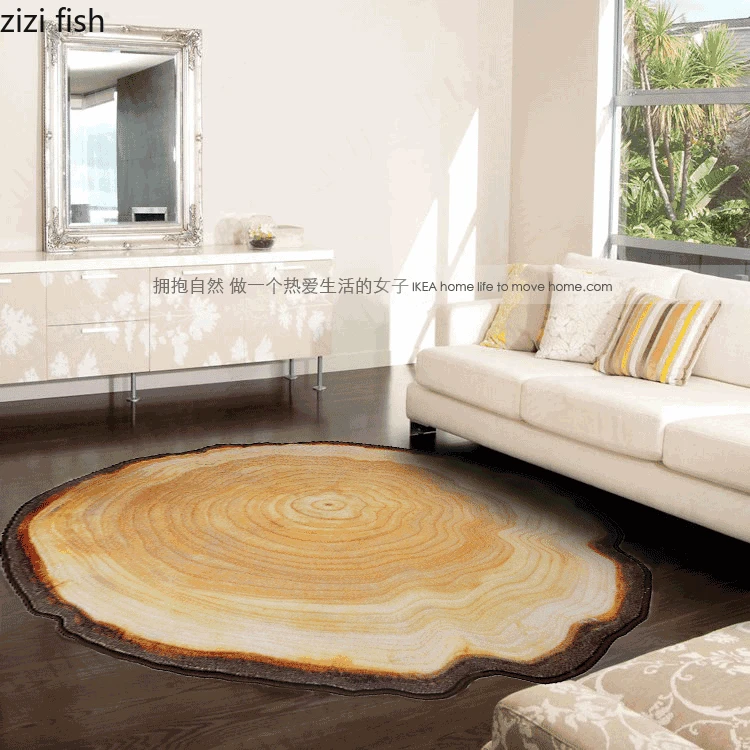 Круглый круглый ковер для гостиной домашний декор минималистичный спальни