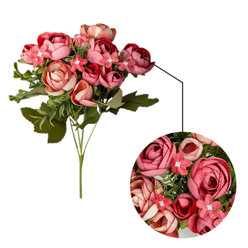 10 головок/букет искусственный мини-чай Искусственный Свадебный Декор для дома