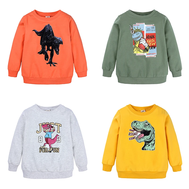 Осенняя одежда для маленьких девочек и мальчиков Футболка с длинными рукавами