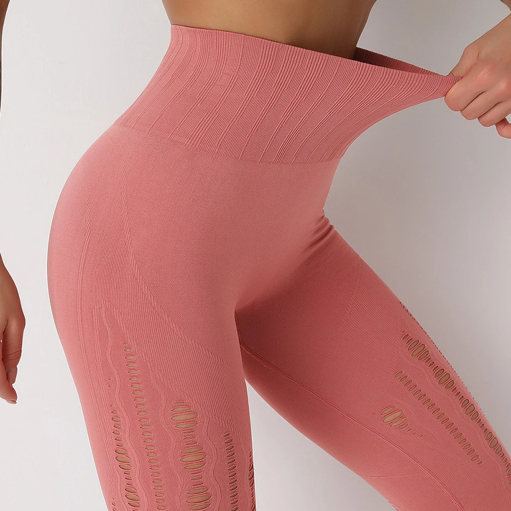 

Leggings For Fitness Seamless Leggings High Waist Yoga Pants Fitness Women Workout Breathable Tights Gym Training Pants