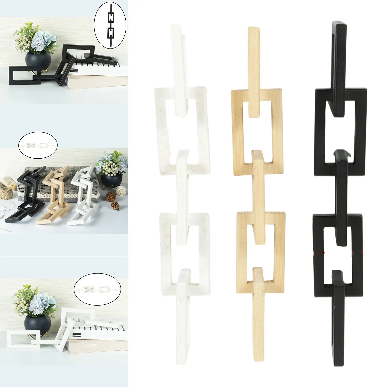 

Звено цепи домашнее пасторальное квадратное украшение цепи для фермерского дома гостиной офиса