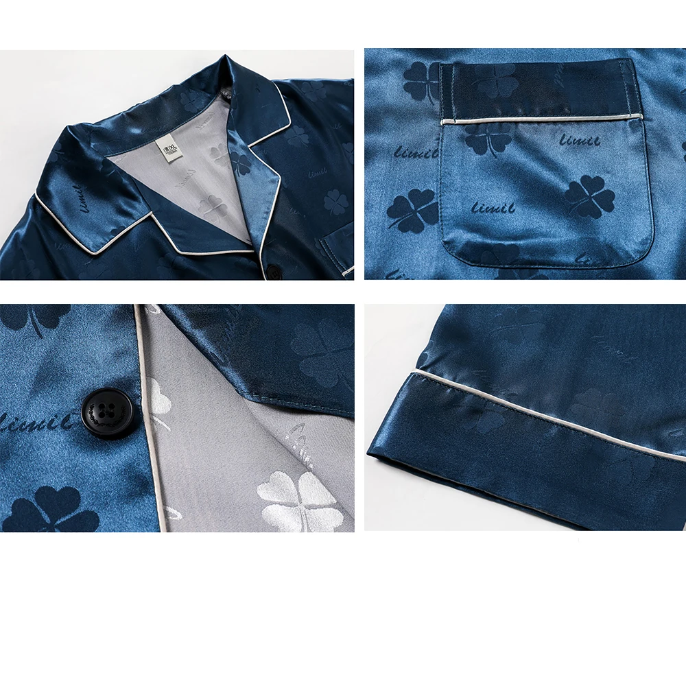 Пижама Мужская жаккардовая шелковая на лето и весну | одежда