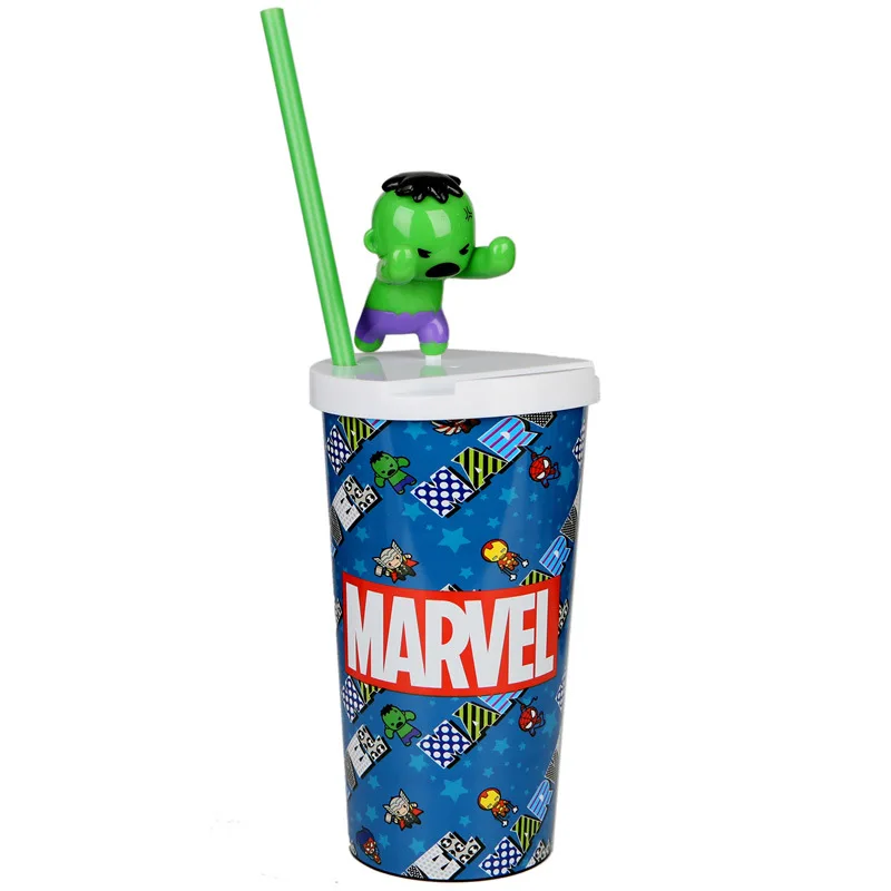 Disney Marvel Aavengers Человек-паук 2 фигурки чашки с картинками из мультфильмов игрушки Marvel Человек-паук чашка для воды попкорн игрушка с бочкой для детей Funs - Цвет: Color3