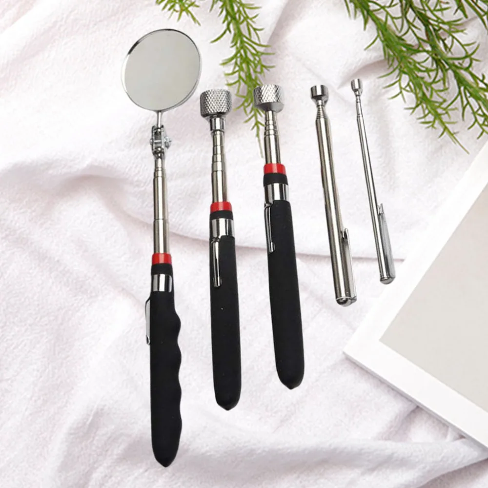 

5Pcs 50mm Vehicle Bottom Telescopic Inspection Mirror Amplification Detection Mirror Emergency