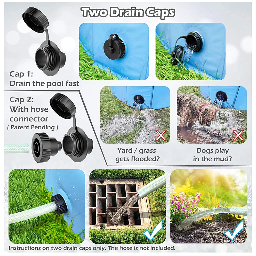 

Portable Foldable Dog Pool Pet Bath Summer Outdoor Swimming Pools Indoor Wash Bathing Tub Collapsible Bathtub for Dogs Cats Kids