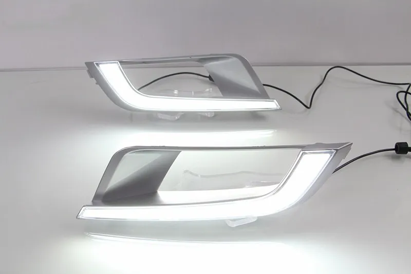 EOsuns led drl дневного света для ford ranger-18 с тусклым управлением, желтый сигнал поворота, беспроводной переключатель, квадратное отверстие