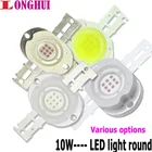 Круглый светодиодный чип высокой мощности 10 Вт, теплый белыйнатуральныйБелыйКоролевский синийянтарный445660380-нм для прожекторов, прожекторов, точечных светильников