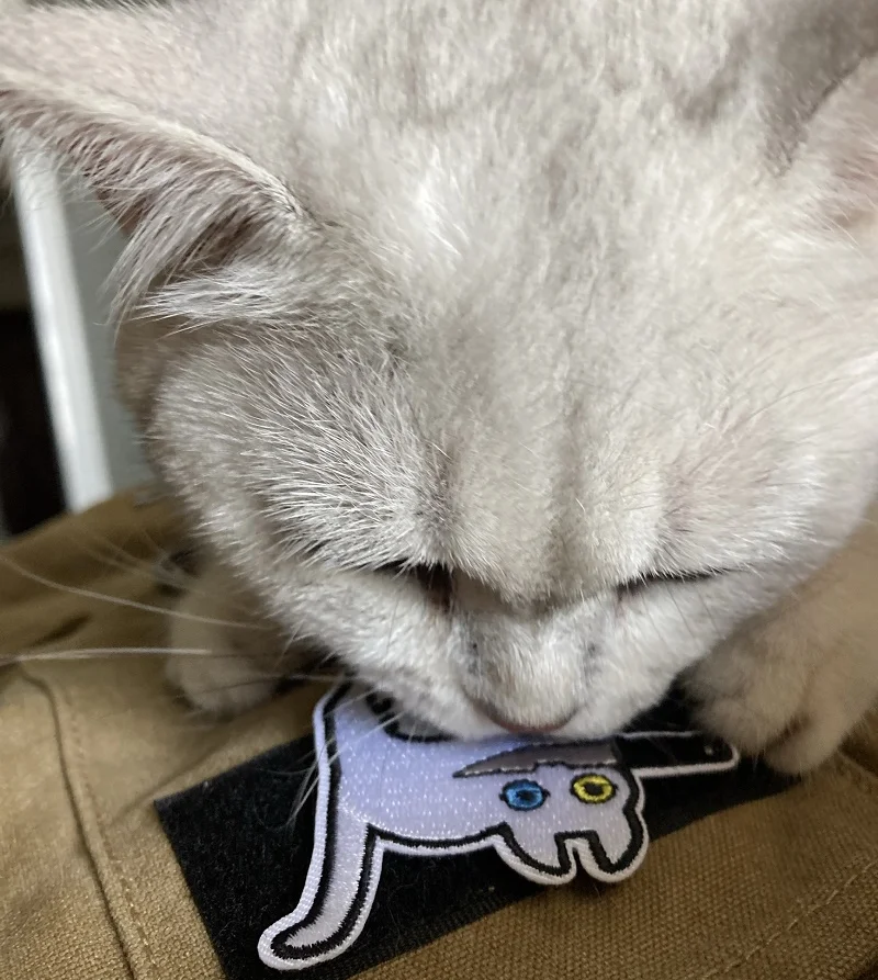 Поклевочный нож серии Little Cat вышитая нашивка из ПВХ милые животные домашних