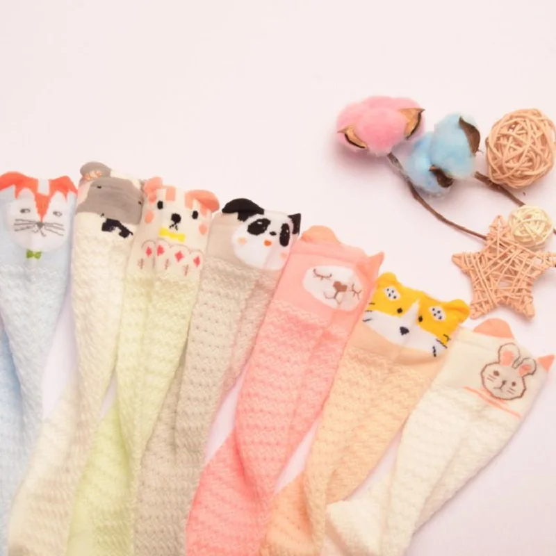 Reci&eacute;n Nacido delgada calcetines beb&eacute; Calcetines largo rodilla ni&ntilde;os de malla calcetines sutura deshuesada de algod&oacute;n de las muchachas de los muchachos calcetines reci&eacute;n nacido Accesorios-2