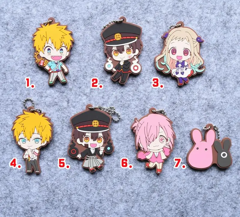 

Toilet-bound Hanako-kun Anime Minamoto Kou Mitsuba Nene Yashiro Rubber Keychain