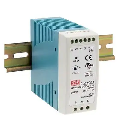 Mean Well DRA series DC 12 В 24 meanwell DIN Rail 40 Вт-60 Вт одиночный выходной импульсный источник