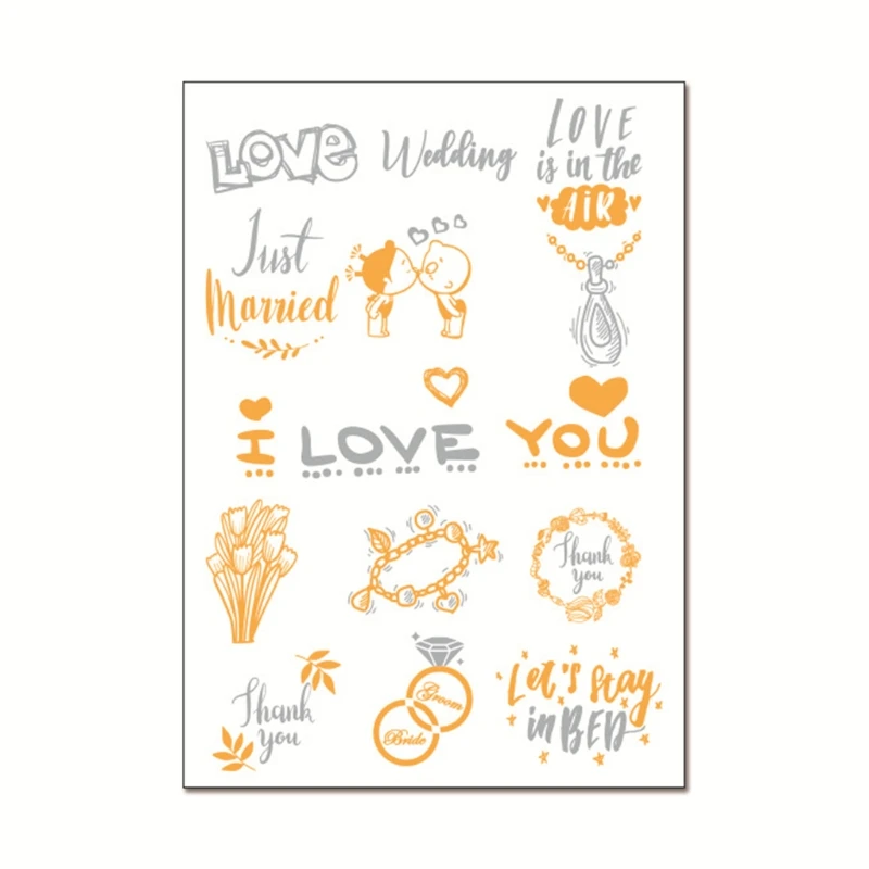 

2021 New 5 Sheets Bridesmaid Bride Team Tattoo Stickers Bachelorette Party Decoration