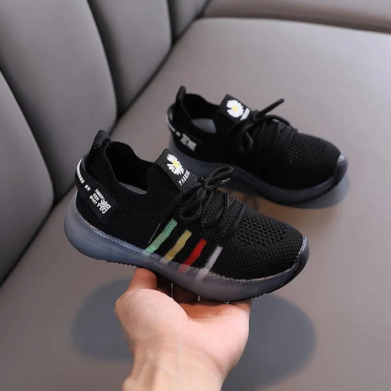 Детская обувь для девочек спортивная 2020 мальчиков с цветочками детей из дышащей