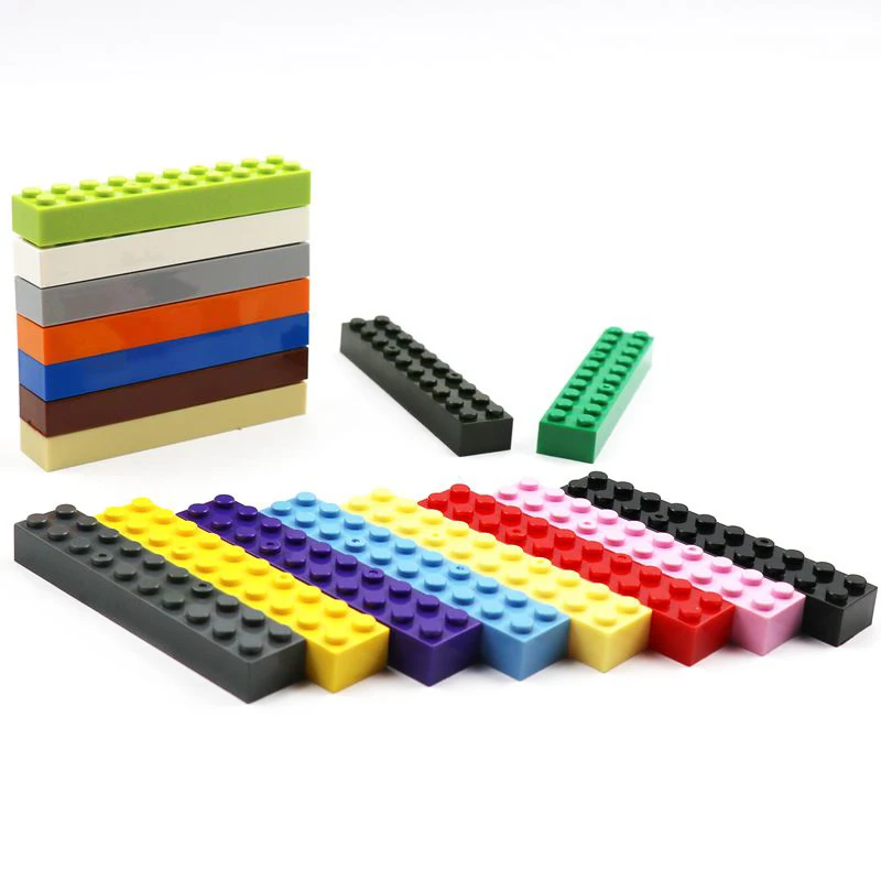 10 шт. MOC креативный развивающий Кирпич 2x10 DIY просвечивающие классические базовые