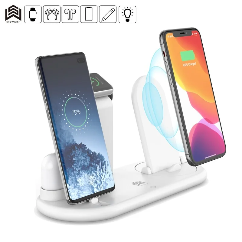 

Seven-in-one Portable Wireless Charging Multi-function Wireless Charging Stand Wireless Earphone All-round Charging Base