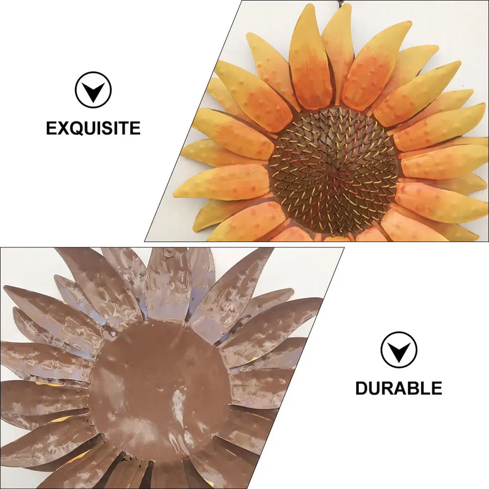 

1pc Delicate Sunflower Decor Wall Adornment Iron Sunflower Hanging Decor