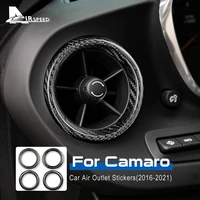 carbon fiber for chevrolet camaro 2016 2017 2018 2019 2020 2021 accessories interior trim car dashboard air outlet vent cover