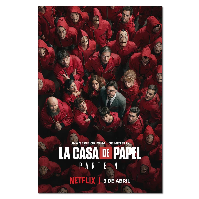 Деньги Heist плакат в интернет-магазине La casa de papel шелковые принты 2020 испанский ТВ
