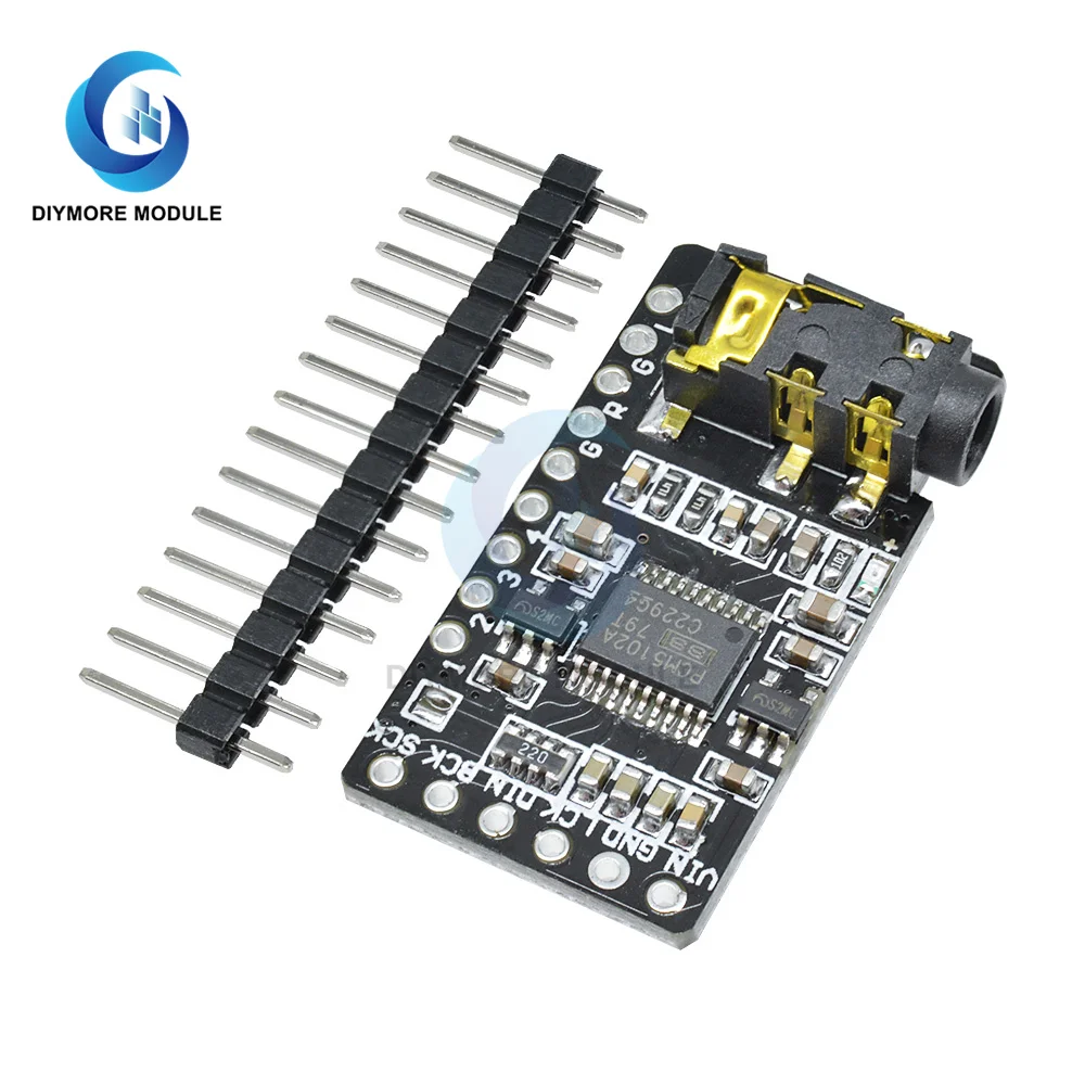ЦАП-декодер PCM5102 интерфейс I2S звуковая карта модуль GY-PCM5102 плеера цифровая