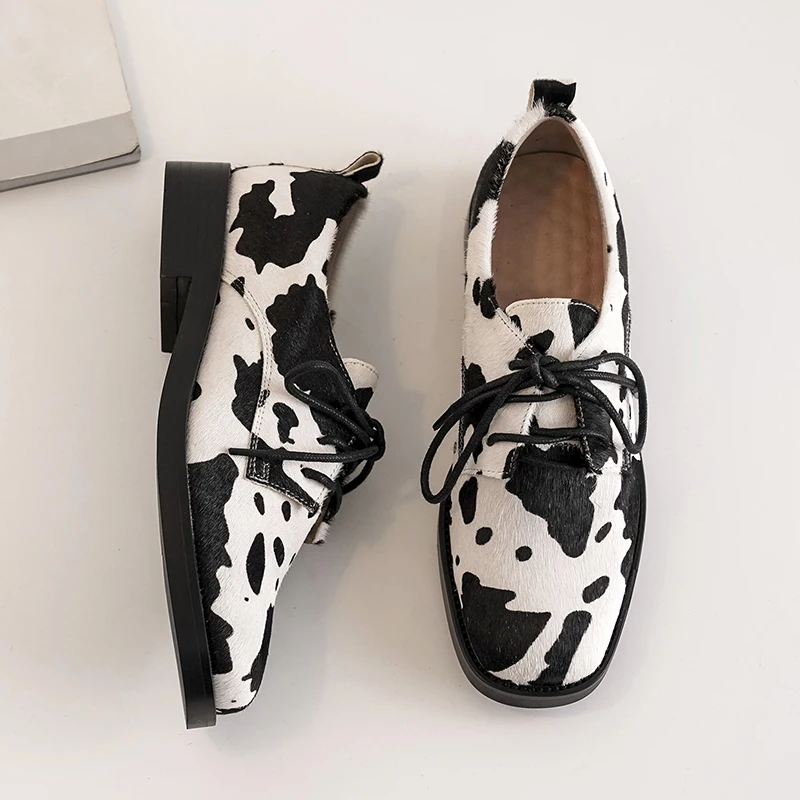 Женские Летние кожаные туфли женские броги женская обувь на плоской подошве