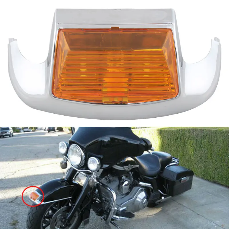 Наконечник переднего крыла мотоцикла желтого цвета стосветильник для Harley Road King