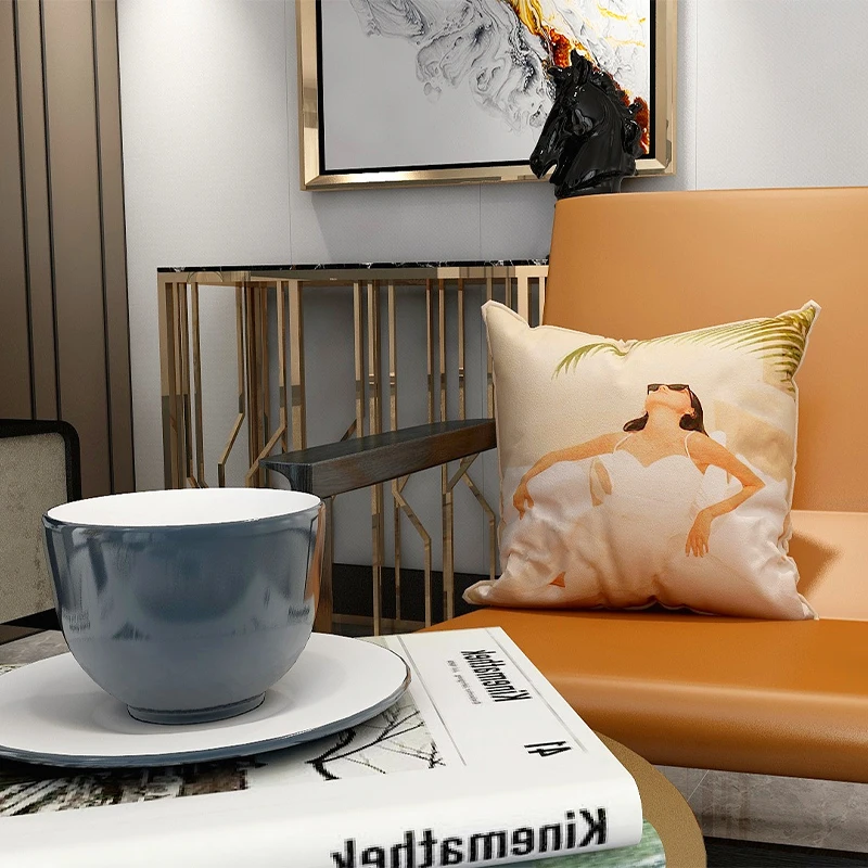 Бархатная наволочка в скандинавском стиле для подушки гостиной автомобиля 18x18